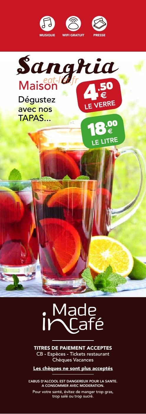 Made In Café — carte page 24
