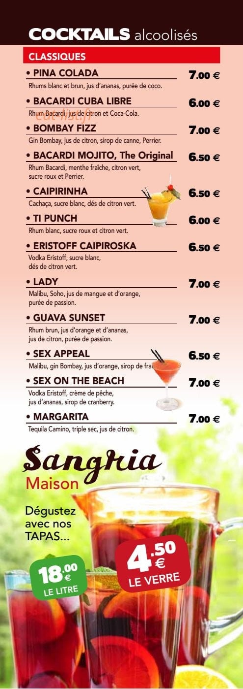 Made In Café — carte page 16