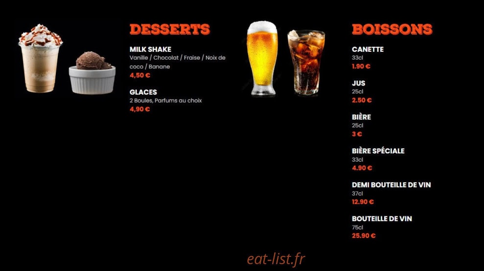Naan Kebab et Tacos — carte page 4