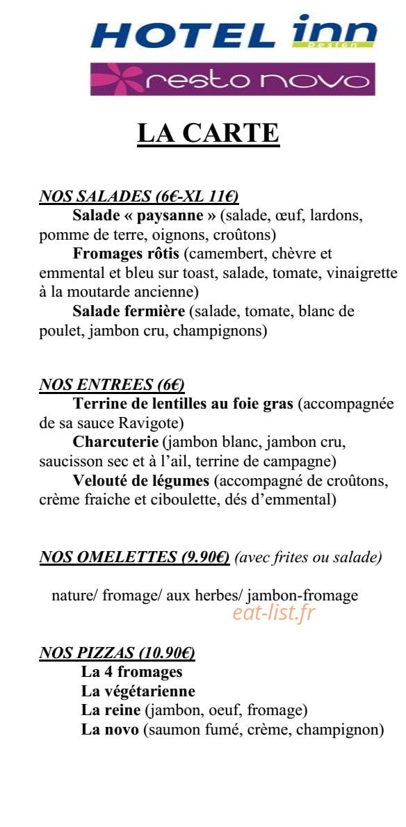 Novo — carte page 1