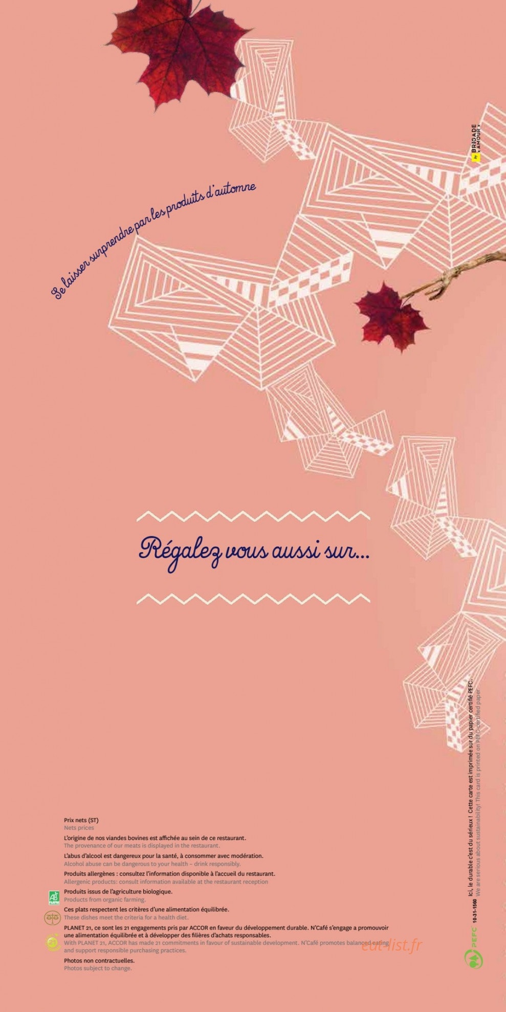 Novotel — carte page 8