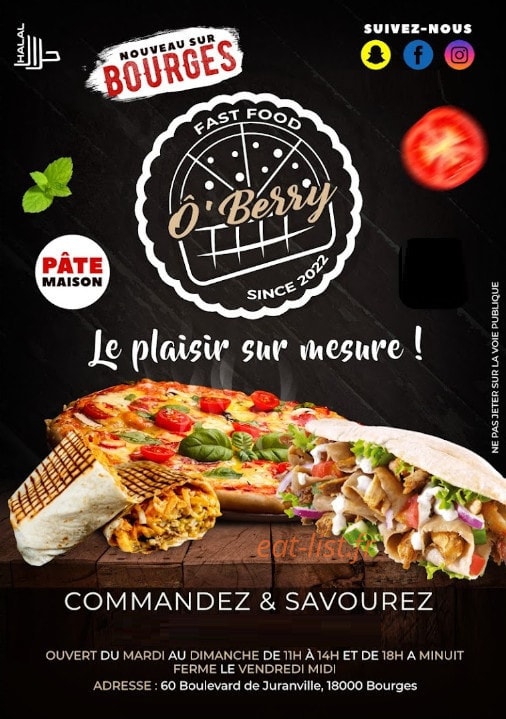 Ô’berry — carte page 1