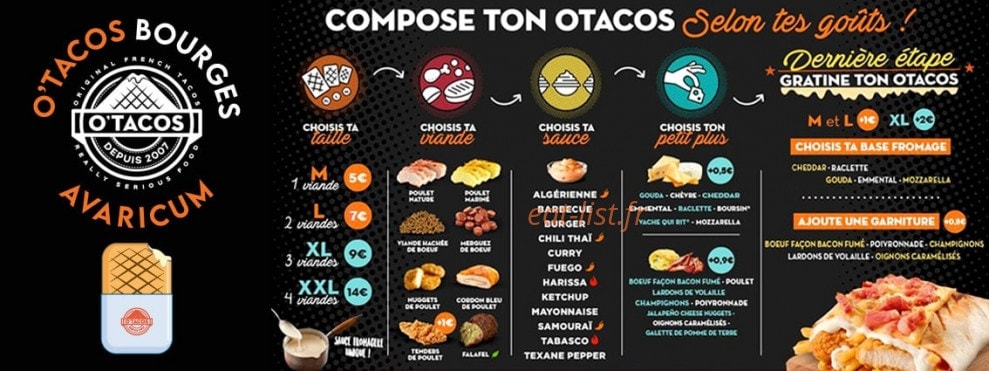 O'Tacos — carte page 1
