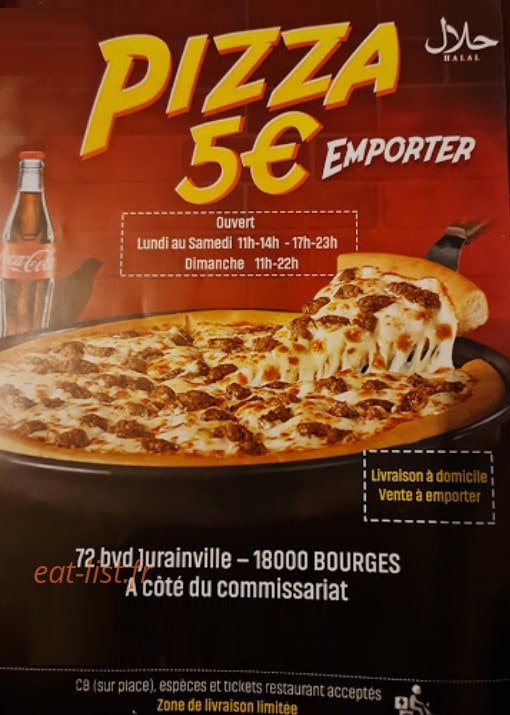 Pizza 5€ — carte page 1