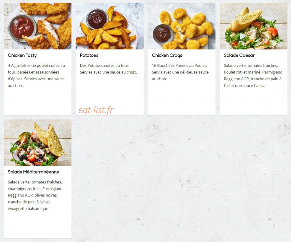 Pizza Hut — carte page 5