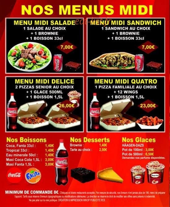 Presto Pizza — carte page 2