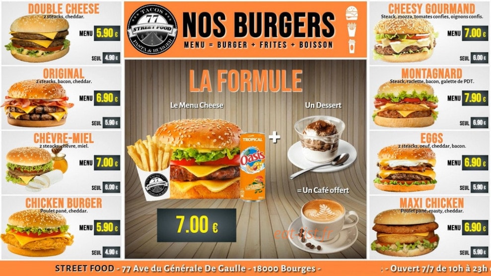 Street Food 77 — carte page 1