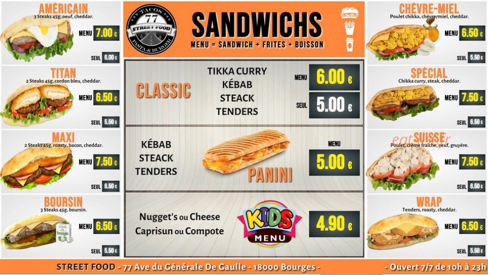 Street Food 77 — carte page 3