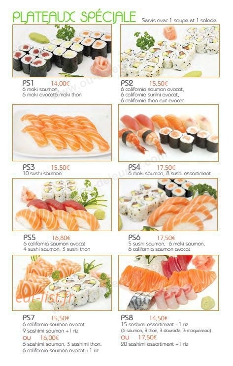 Sushi One — carte page 15