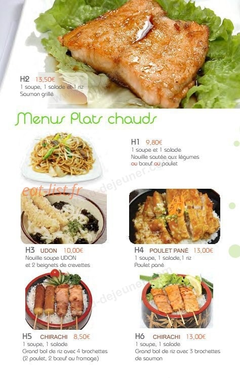 Sushi One — carte page 18