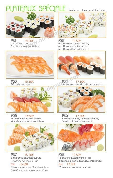 Sushi One — carte page 13