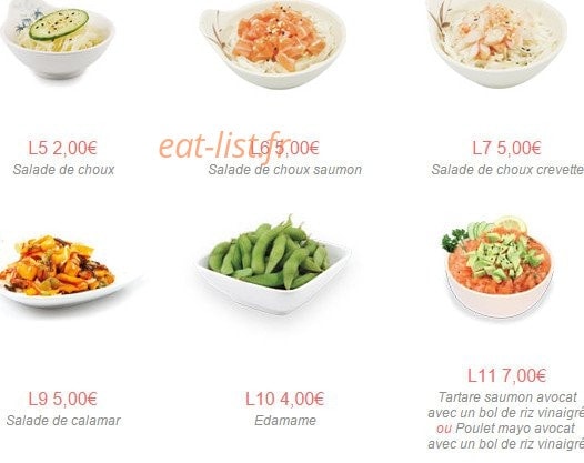 Sushi One — carte page 2