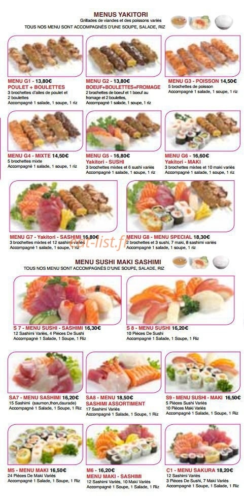 Wasabï — carte page 2