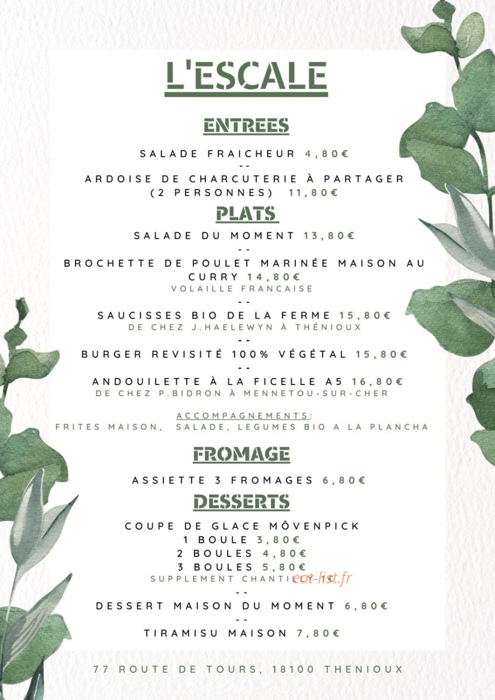 L'Escale — carte page 1