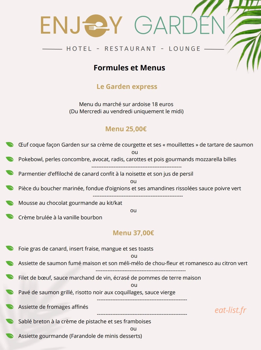 Enjoy Garden — carte page 2