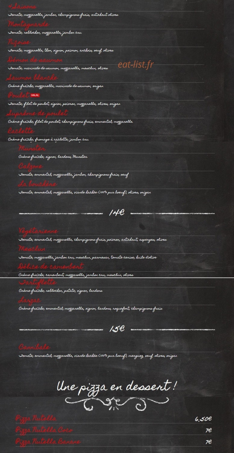 Flam'bar — carte page 2