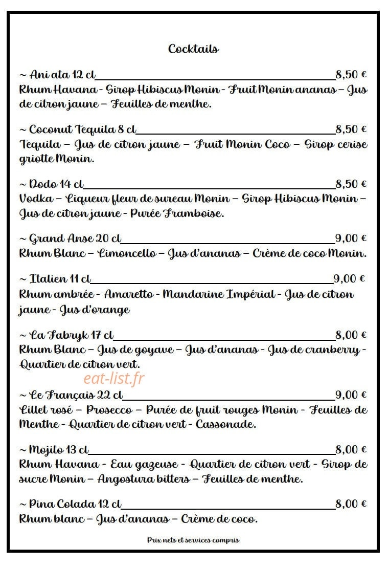 La Fabryk — carte page 9