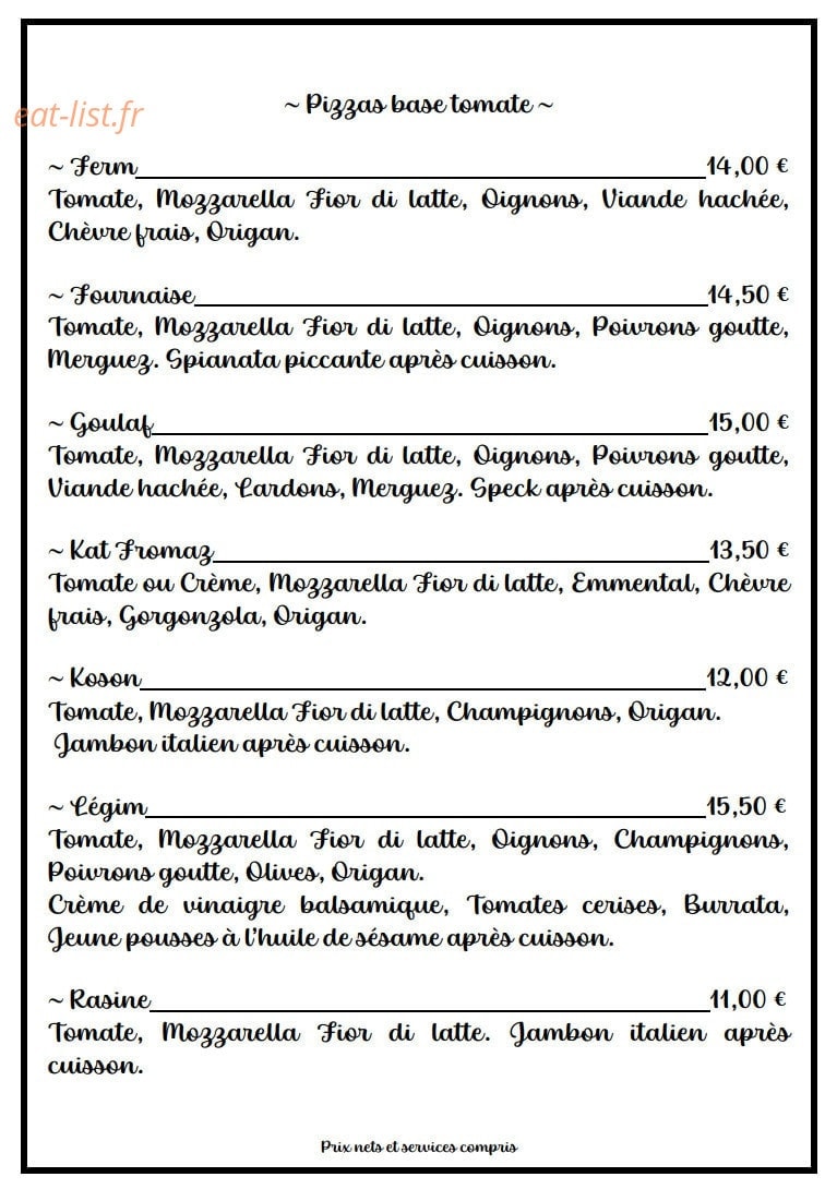 La Fabryk — carte page 2