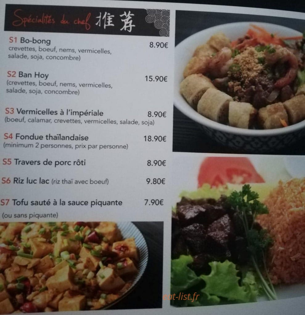 Les Délices d'Asie — carte page 7