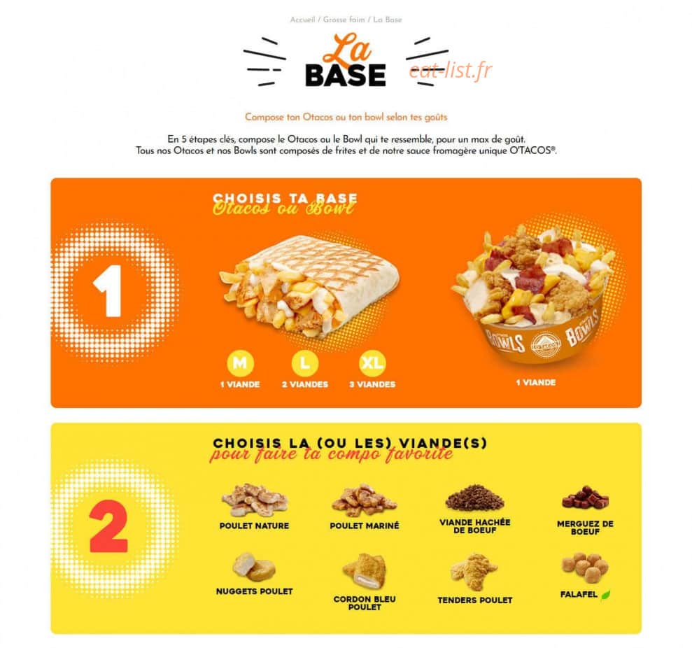 O'Tacos — carte page 1