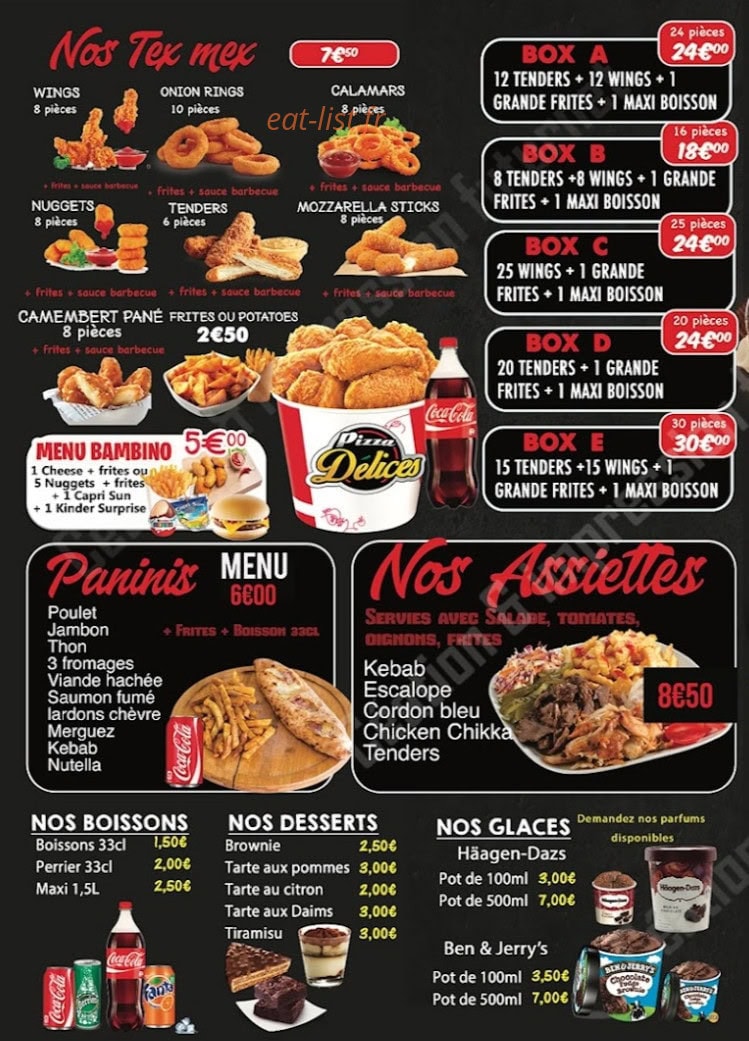Pizza Délices — carte page 4