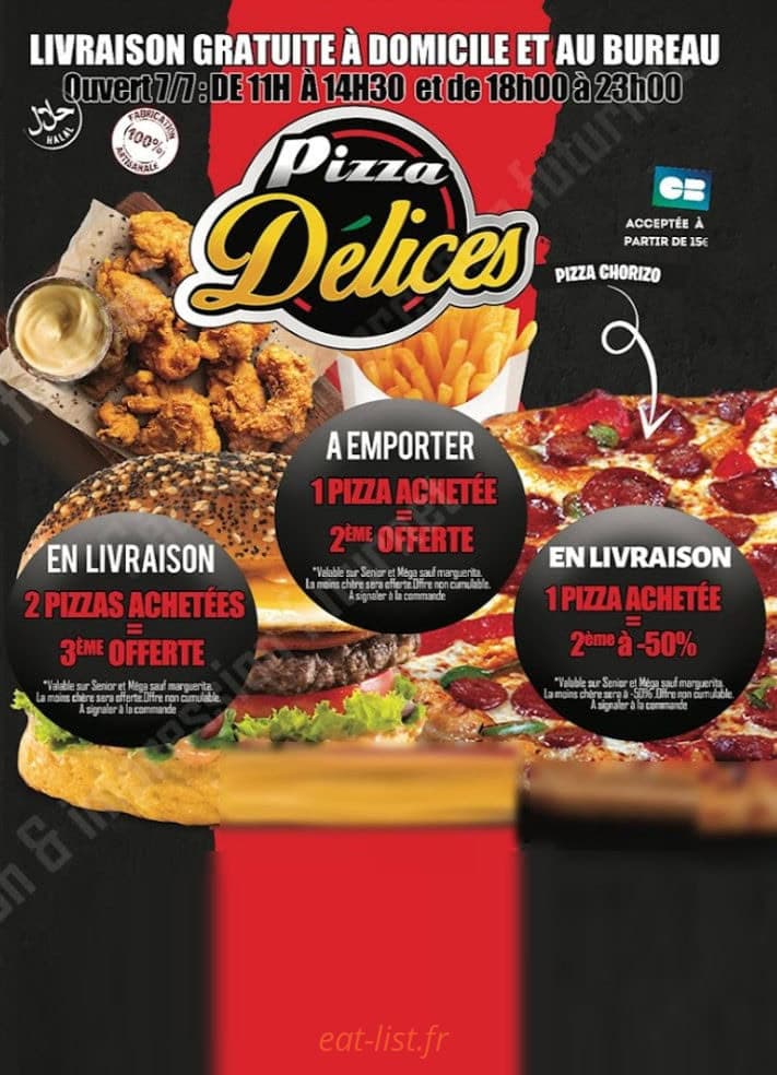 Pizza Délices — carte page 1