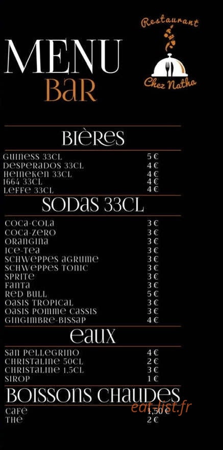 Restaurant Cheznatha — carte page 4
