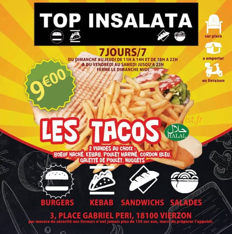 Top Insalata — carte page 1
