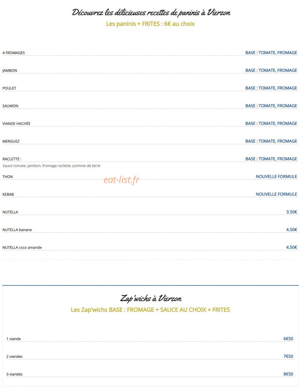 Victoria Pizza — carte page 6