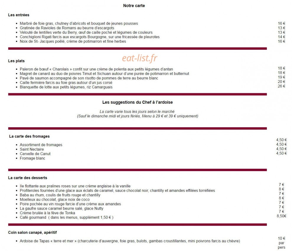 Au Nouveau Chabur — carte page 1