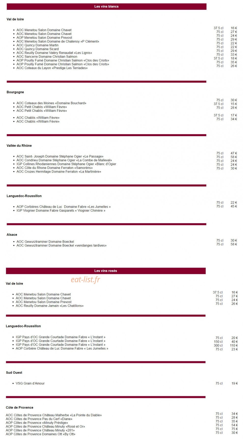 Au Nouveau Chabur — carte page 4