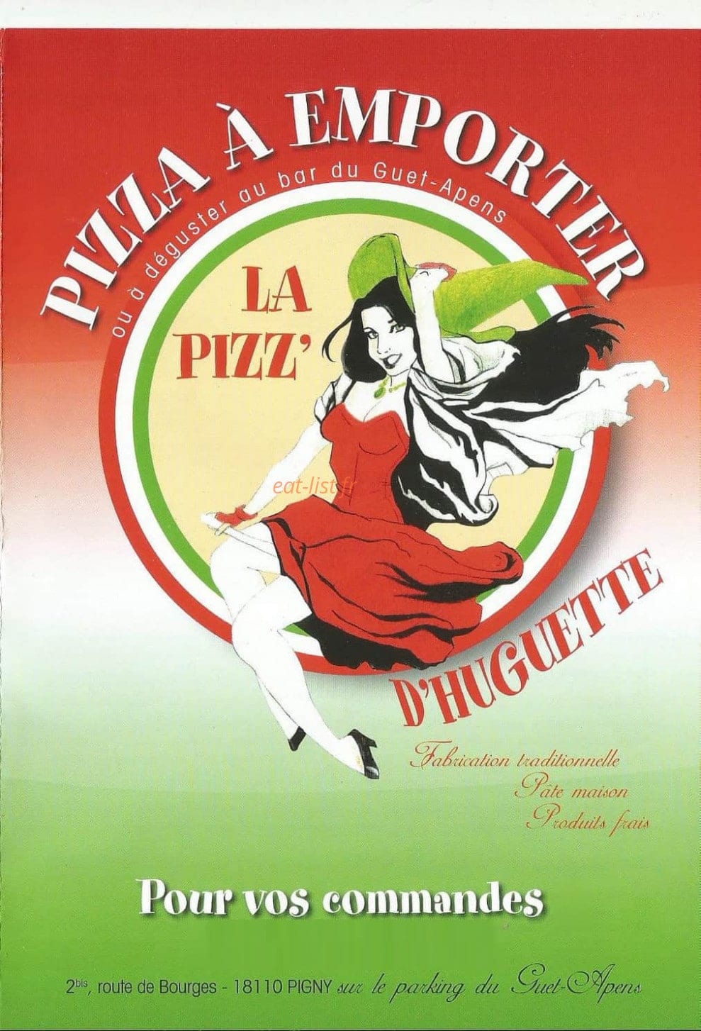 La pizz d' huguette — carte page 1
