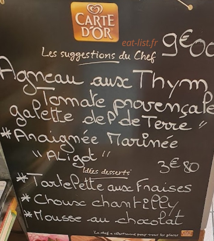 Au Petit Bistrot des Labbes — carte page 1