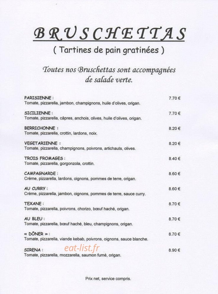 Hotel Restaurant de la Poste — carte page 3