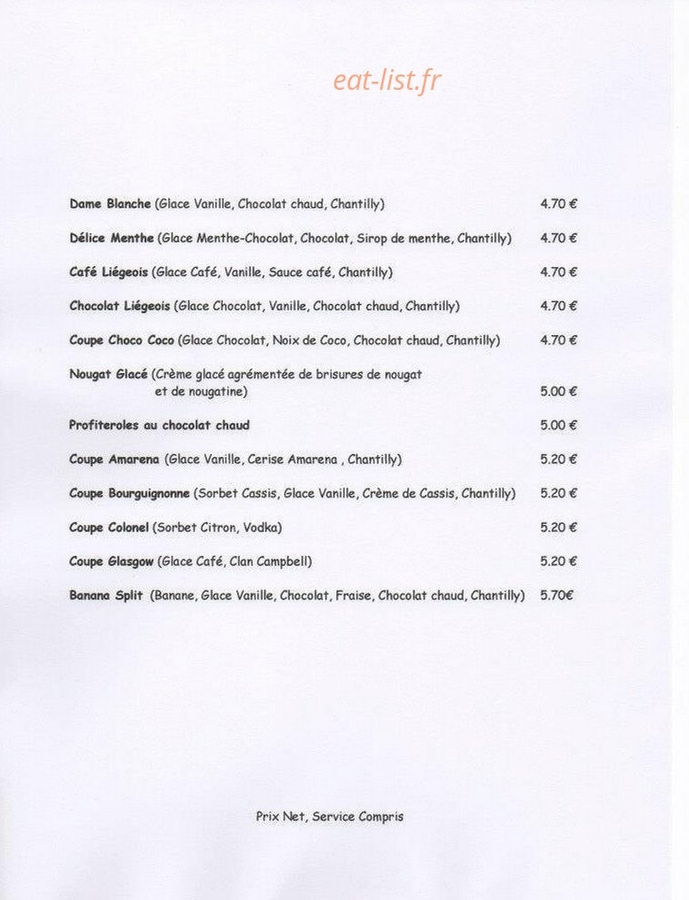 Hotel Restaurant de la Poste — carte page 7