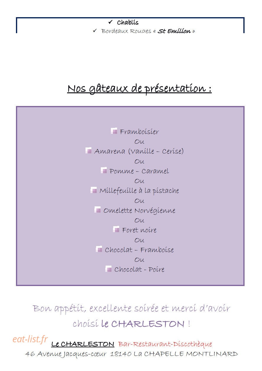 Le Charleston — carte page 11