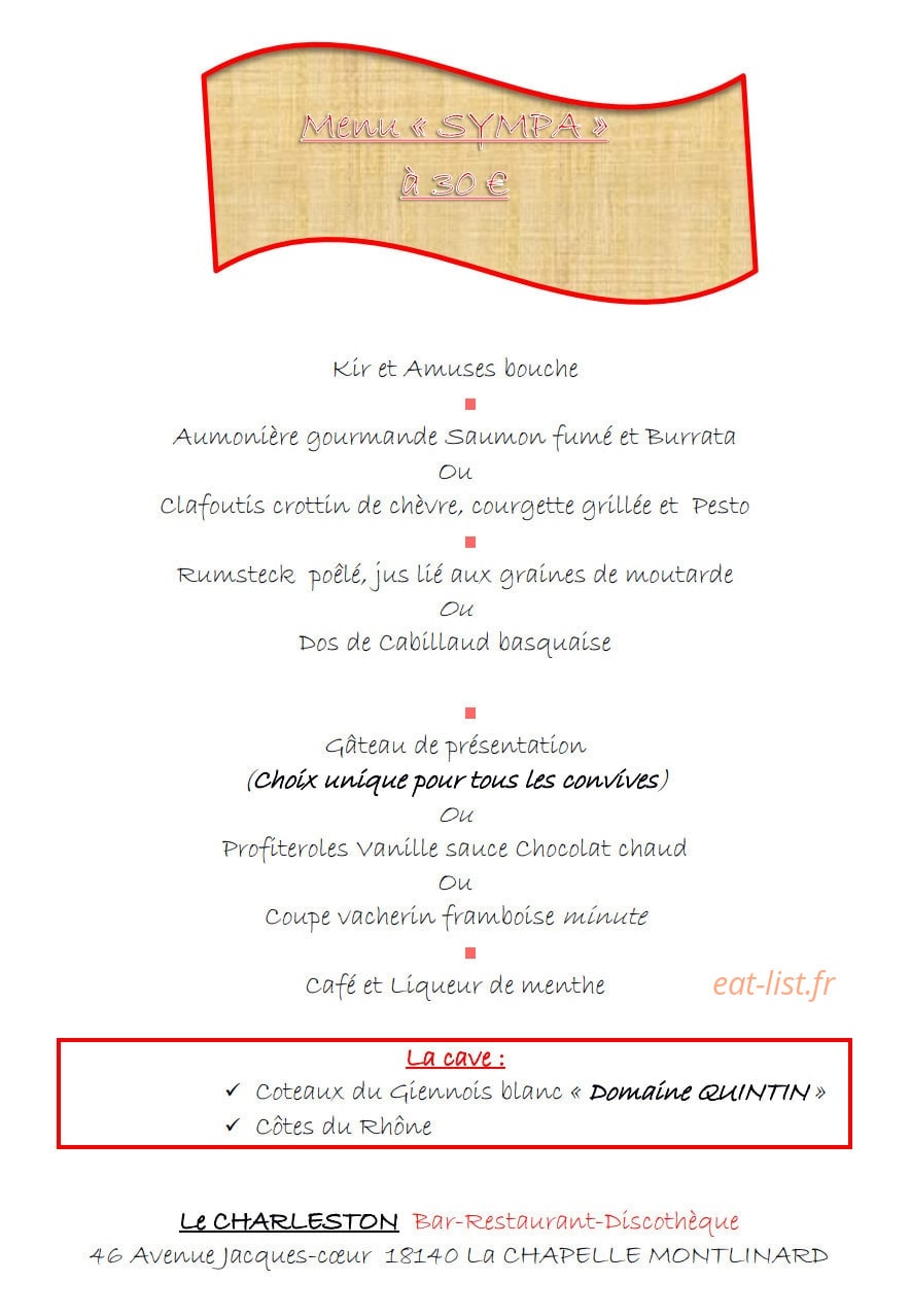 Le Charleston — carte page 8