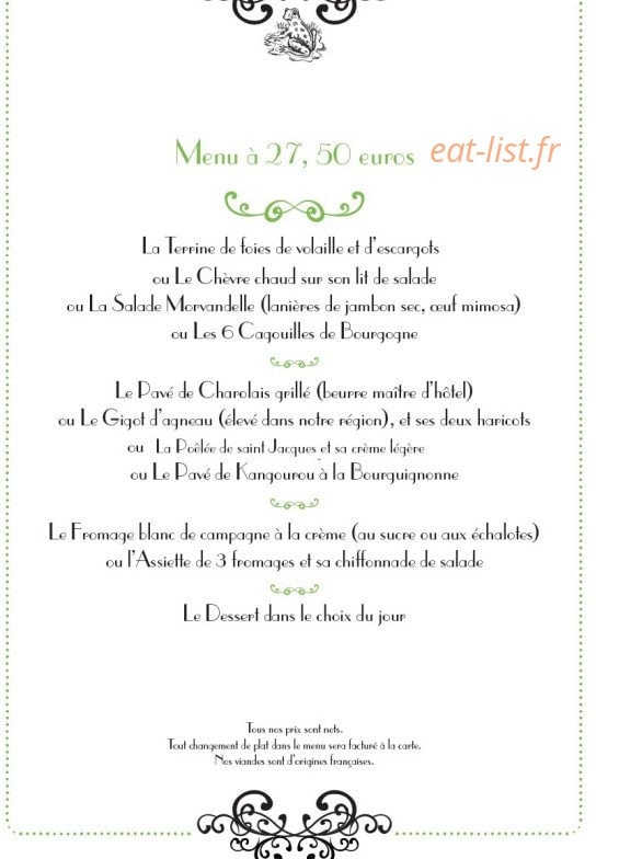 Hôtel Restaurant la Grenouille — carte page 4