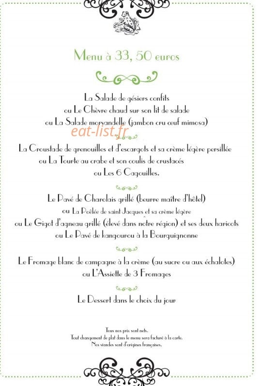 Hôtel Restaurant la Grenouille — carte page 5