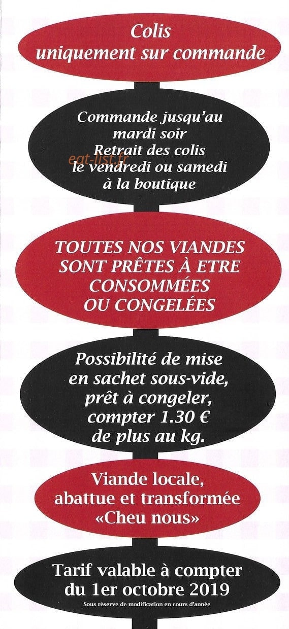 Carte et menu de L'Ard de la Bouche Rit à Saint Loup des Chaumes — Les informations