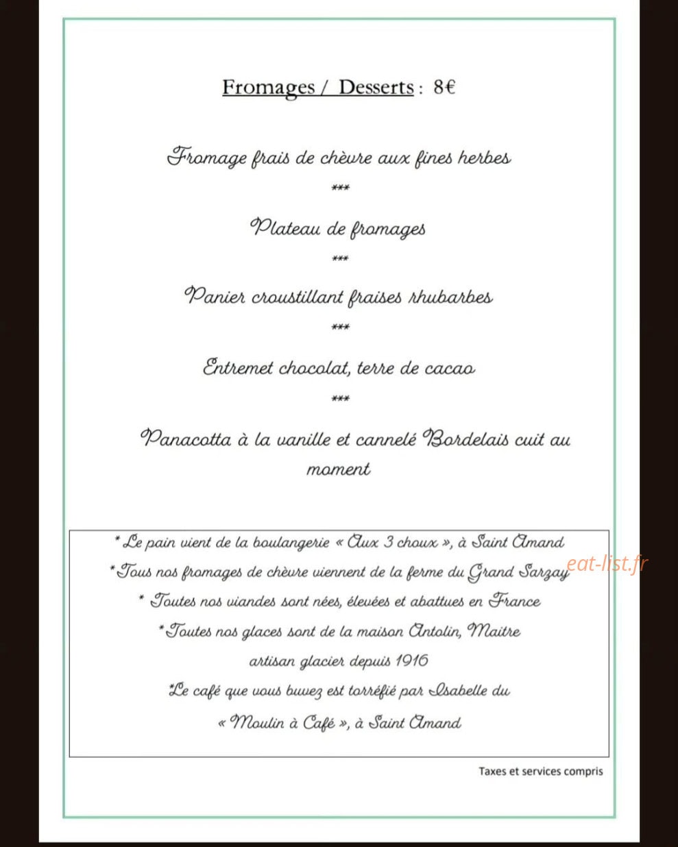 Chez Vous — carte page 2
