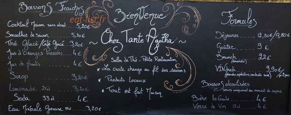 Chez Tante Agatha — carte page 2