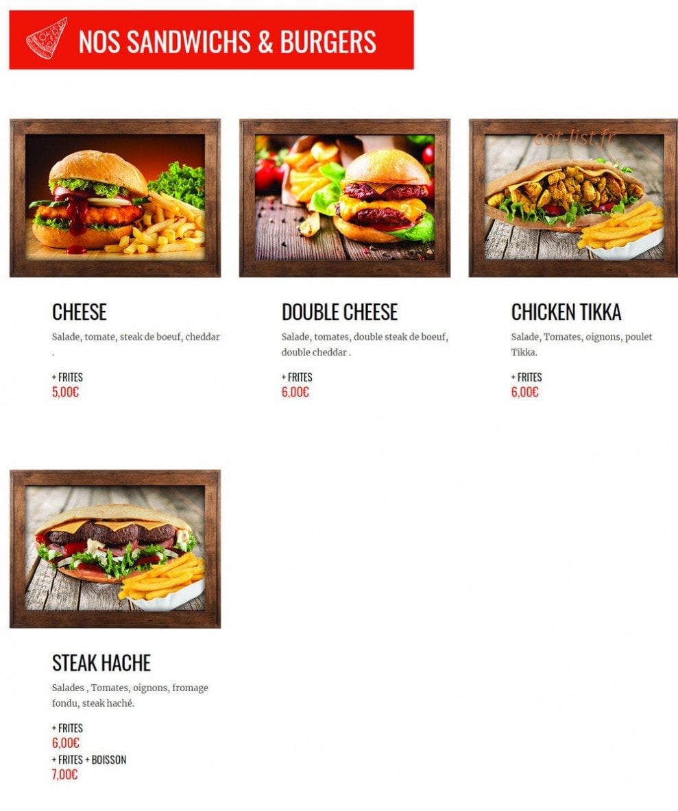Andiamo Pizza — carte page 7