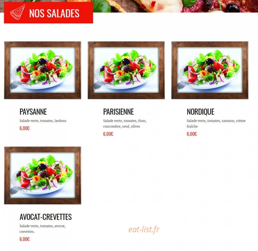 Andiamo Pizza — carte page 5
