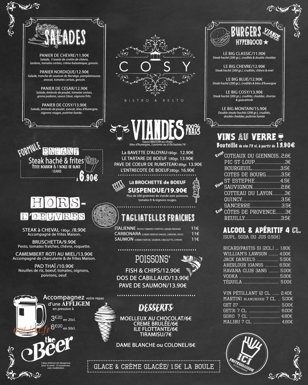 Le Cosy à Saint Amand Montrond - menu et photos