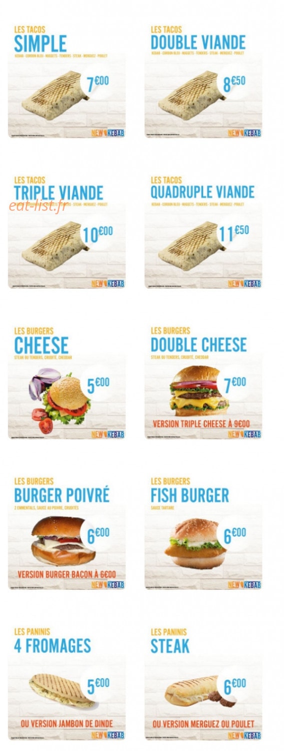 New Kebab — carte page 2