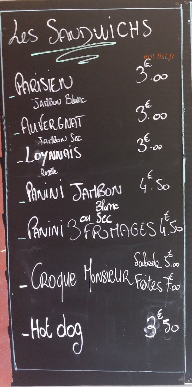 La Terrasse — carte page 1