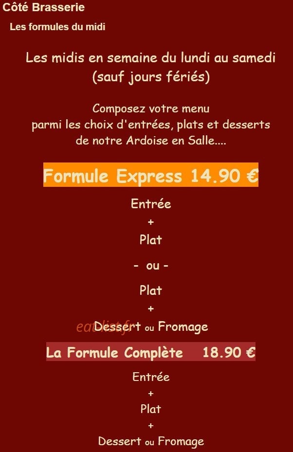 Auberge du Détour — carte page 4