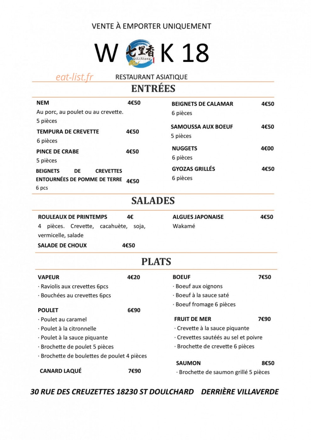 Wok 18 — carte page 2