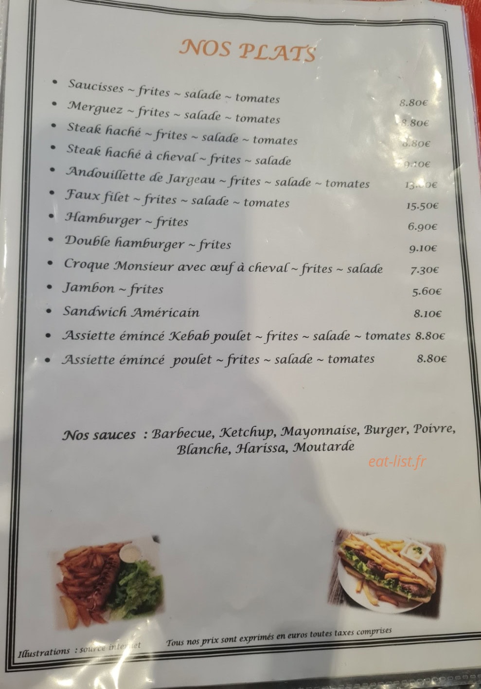 Chez Papy La frite — carte page 3